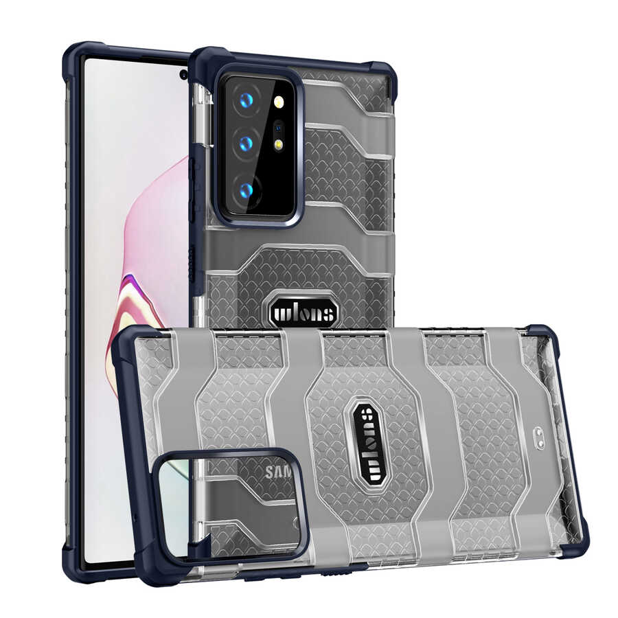 Galaxy Note 20 Ultra Kılıf Wlons Mit Kapak Lacivert
