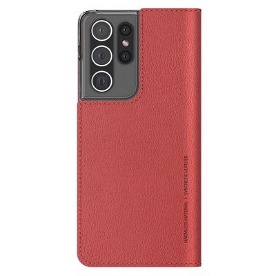 Galaxy S21 Ultra Kılıf Araree Mustang Diary Kılıf Kırmızı