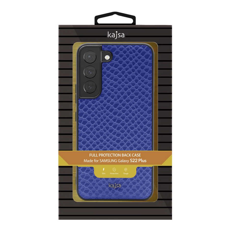 Galaxy S22 Kılıf Kajsa Pearl Pattern Hakiki Deri Kapak Kahverengi