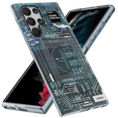 Galaxy S22 Ultra Kılıf YoungKit Technology Serisi Kapak Beyaz