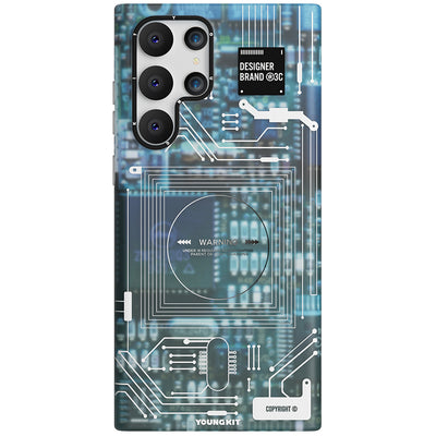 Galaxy S22 Ultra Kılıf YoungKit Technology Serisi Kapak Beyaz
