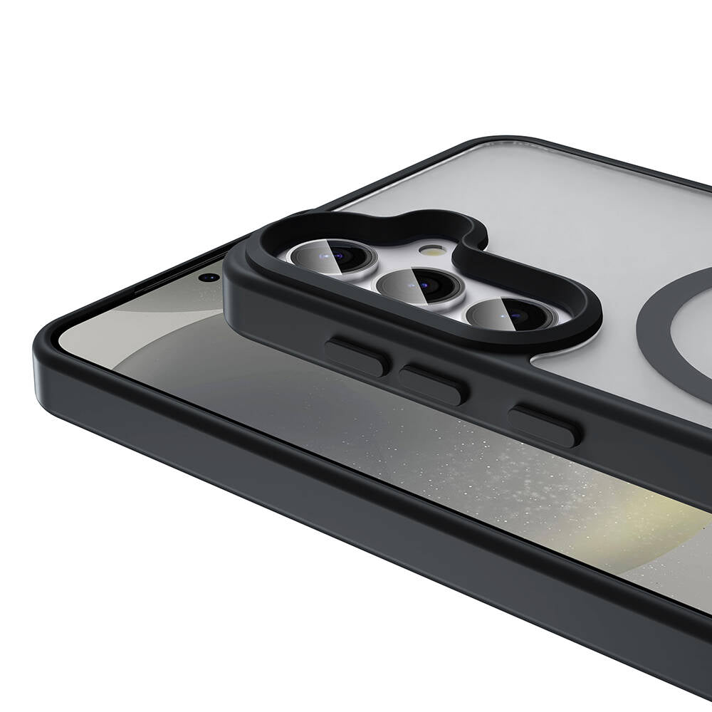 Galaxy S23 FE Kılıf M-safe Şarj Özellikli Mat Arka Yüzey Zore Sio Kapak Lacivert