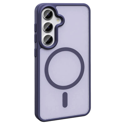 Galaxy S23 FE Kılıf M-safe Şarj Özellikli Mat Arka Yüzey Zore Sio Kapak Koyu Mor