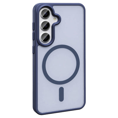 Galaxy S23 FE Kılıf M-safe Şarj Özellikli Mat Arka Yüzey Zore Sio Kapak Koyu Mor