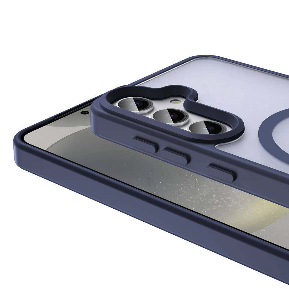 Galaxy S23 FE Kılıf M-safe Şarj Özellikli Mat Arka Yüzey Zore Sio Kapak Koyu Mor