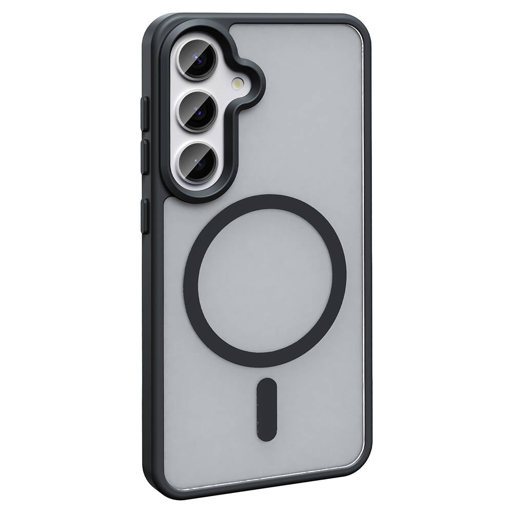 Galaxy S23 FE Kılıf M-safe Şarj Özellikli Mat Arka Yüzey Zore Sio Kapak Siyah