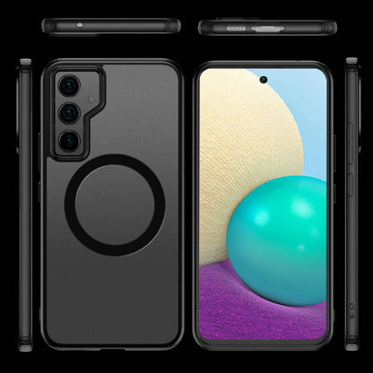 Galaxy S23 FE Kılıf Sert PC Arka Yüzey Wireless Şarj Özellikli Zore Flet M-safe Kılıf