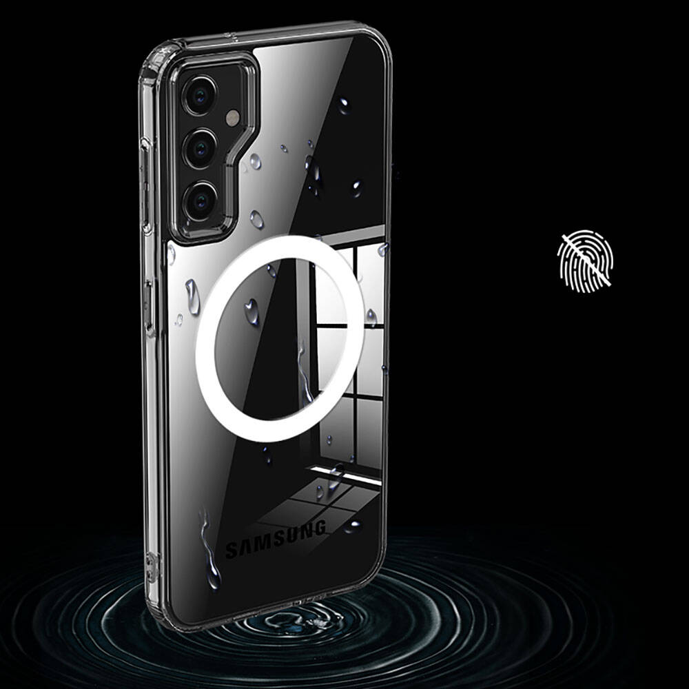 Galaxy S23 FE Kılıf Sert PC Arka Yüzey Wireless Şarj Özellikli Zore Flet M-safe Kılıf