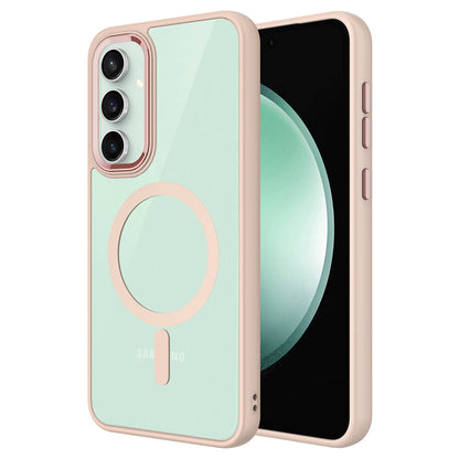 Galaxy S23 FE Kılıf Wireless Şarj Özellikli Zore Krom M-safe Silikon Kılıf