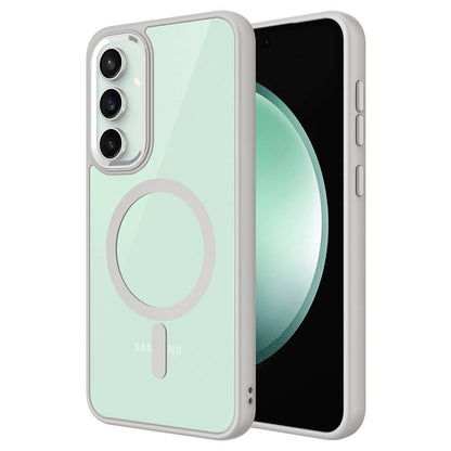 Galaxy S23 FE Kılıf Wireless Şarj Özellikli Zore Krom M-safe Silikon Kılıf