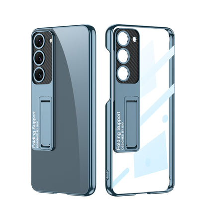 Galaxy S23 Kılıf Kamera Korumalı Şeffaf Tasarımlı Zore Lego Standlı Kılıf