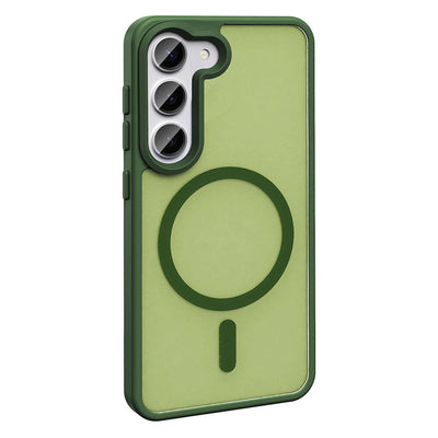 Galaxy S23 Kılıf M-safe Şarj Özellikli Mat Arka Yüzey Zore Sio Kapak Gri