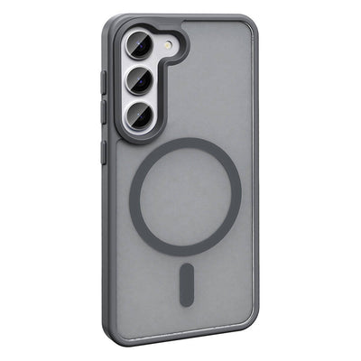 Galaxy S23 Kılıf M-safe Şarj Özellikli Mat Arka Yüzey Zore Sio Kapak Siyah