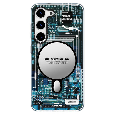 Galaxy S23 Kılıf Magsafe Şarj Özellikli YoungKit Technology Serisi Kapak Kırmızı