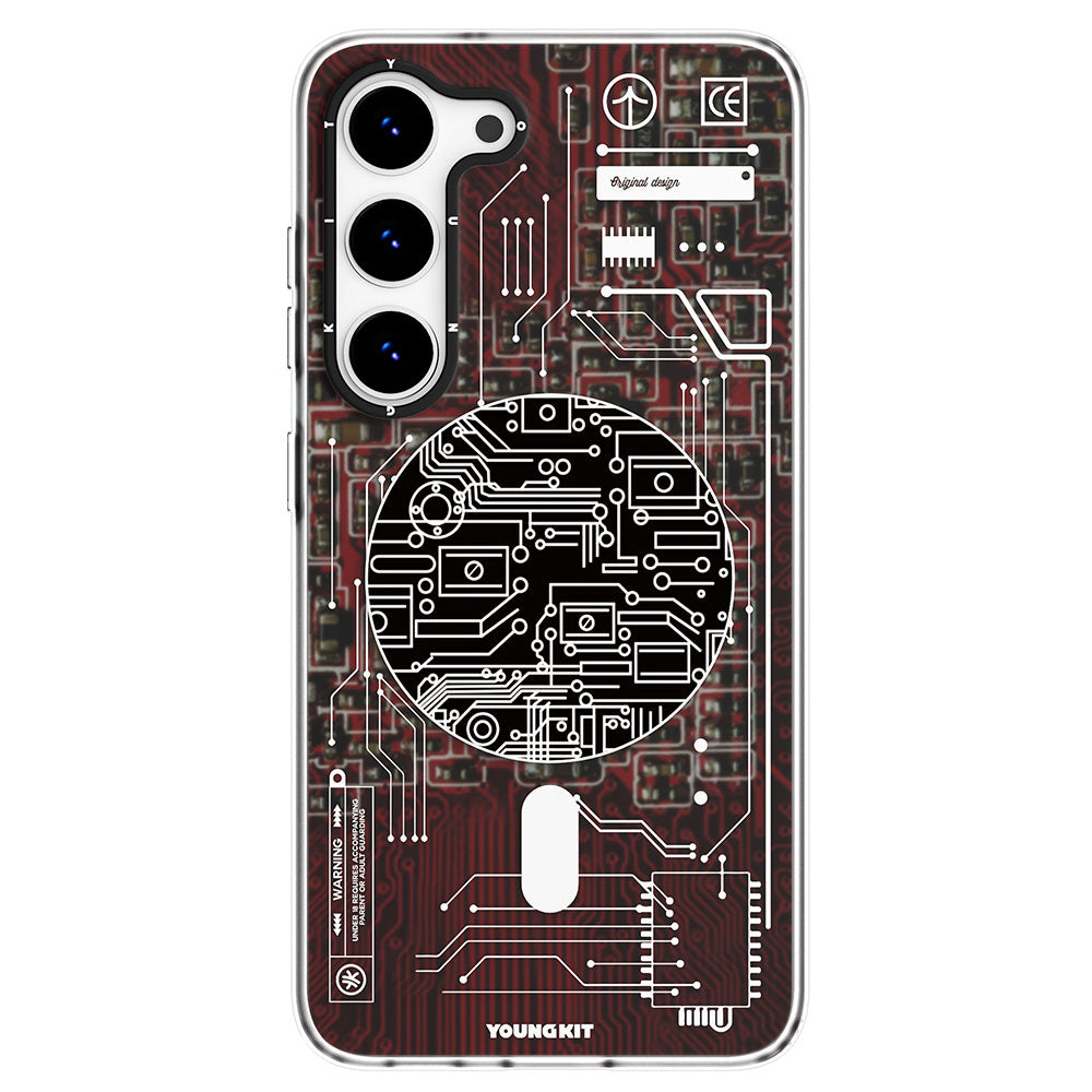 Galaxy S23 Kılıf M-safe Şarj Özellikli YoungKit Technology Serisi Kılıf