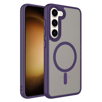 Galaxy S23 Kılıf Mat Arka Yüzey Wireless Şarj Özellikli Zore Flet M-safe Kılıf