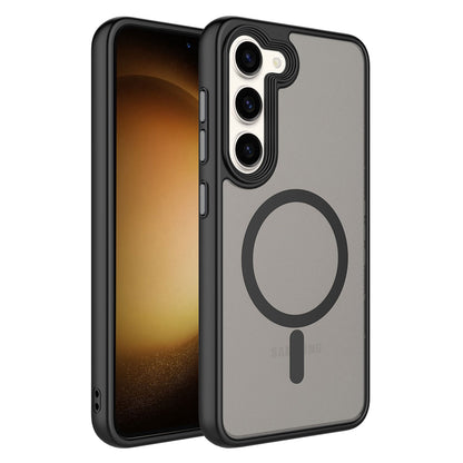 Galaxy S23 Kılıf Mat Arka Yüzey Wireless Şarj Özellikli Zore Flet M-safe Kılıf