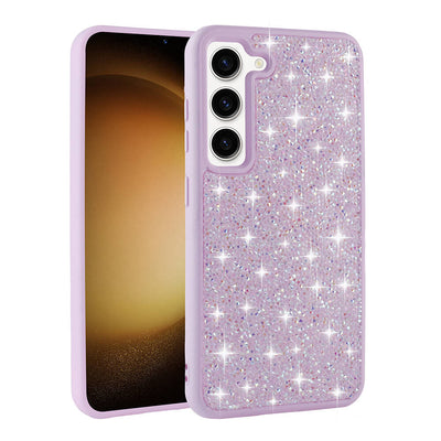 Galaxy S23 Kılıf Parlak Taşlı Tasarım Zore Pırlanta Kapak Beyaz
