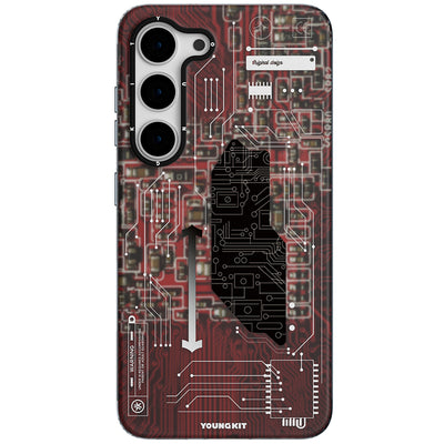 Galaxy S23 Kılıf YoungKit Technology Serisi Kapak Mavi