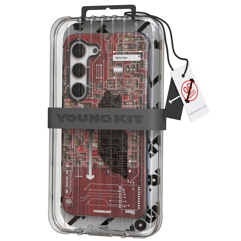 Galaxy S23 Kılıf YoungKit Technology Serisi Kapak Kırmızı