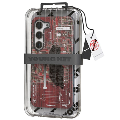 Galaxy S23 Kılıf YoungKit Technology Serisi Kapak Kırmızı