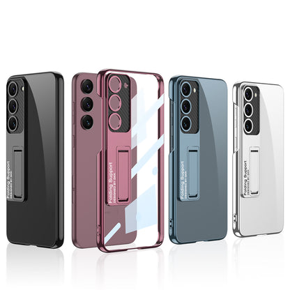 Galaxy S23 Plus Kılıf Kamera Korumalı Şeffaf Tasarımlı Zore Lego Standlı Kılıf