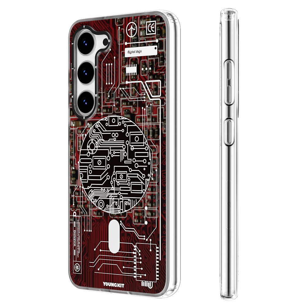 Galaxy S23 Plus Kılıf Magsafe Şarj Özellikli YoungKit Technology Serisi Kapak Siyah