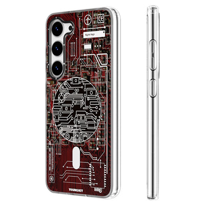 Galaxy S23 Plus Kılıf Magsafe Şarj Özellikli YoungKit Technology Serisi Kapak Siyah
