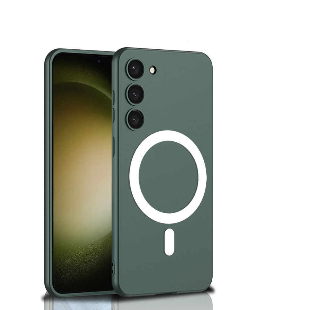 Galaxy S23 Plus Kılıf Wireless Şarj Özellikli Zore Kıpta M-safe Silikon Kılıf