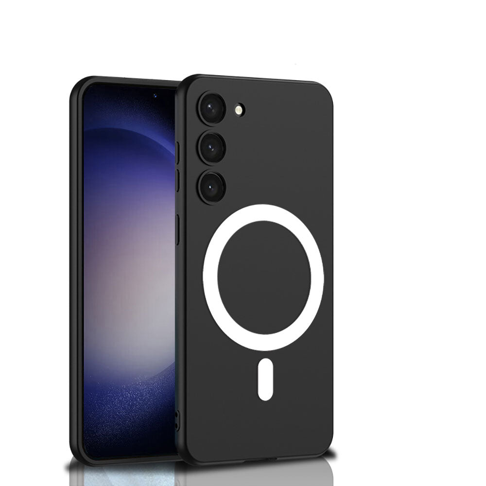 Galaxy S23 Plus Kılıf Wireless Şarj Özellikli Zore Kıpta M-safe Silikon Kılıf