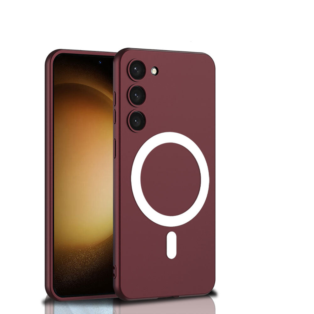 Galaxy S23 Plus Kılıf Wireless Şarj Özellikli Zore Kıpta M-safe Silikon Kılıf