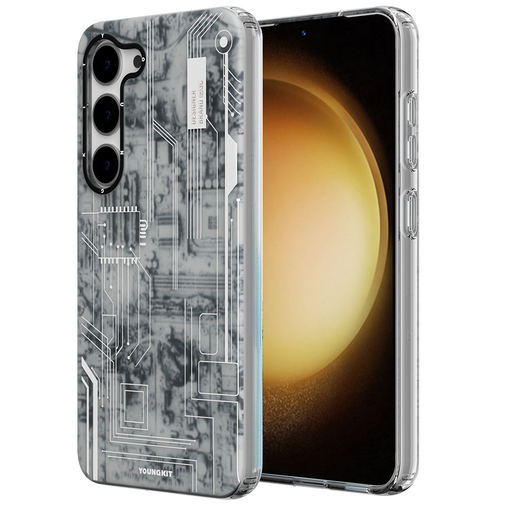Galaxy S23 Plus Kılıf YoungKit Technology Serisi Kapak Beyaz