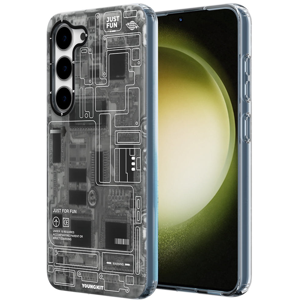 Galaxy S23 Plus Kılıf YoungKit Technology Serisi Kapak Siyah
