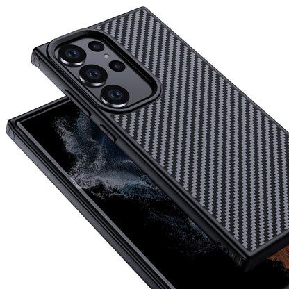 Galaxy S23 Ultra Kılıf Aramid Karbon Fiber M-safe Özellikli Wlons Radison Kılıf