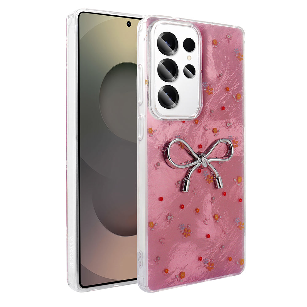 Galaxy S23 Ultra Kılıf Kamera Korumalı Figürlü Zore Ponti Silikon Kapak Lila
