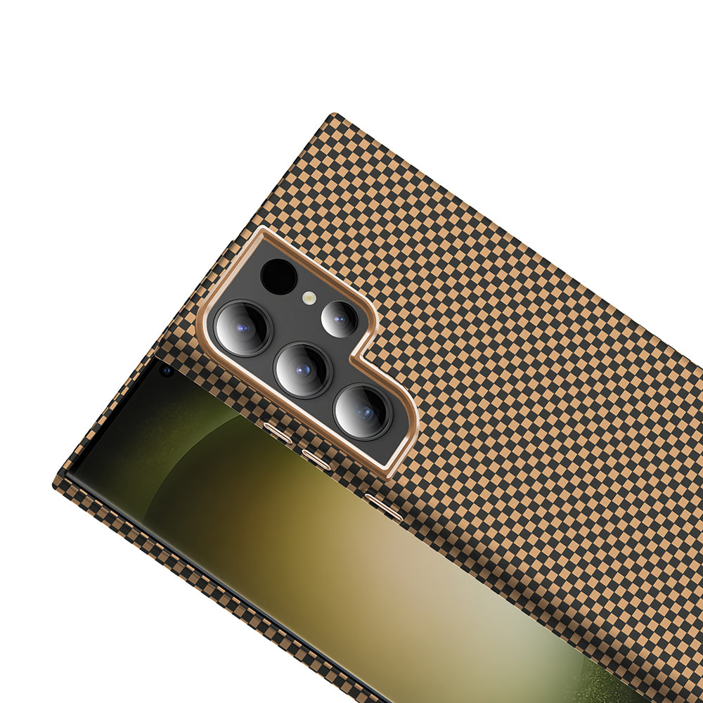 Galaxy S23 Ultra Kılıf M-safe Şarj Özellikli Karbon Fiber Görünümlü Zore Gros Kapak Siyah