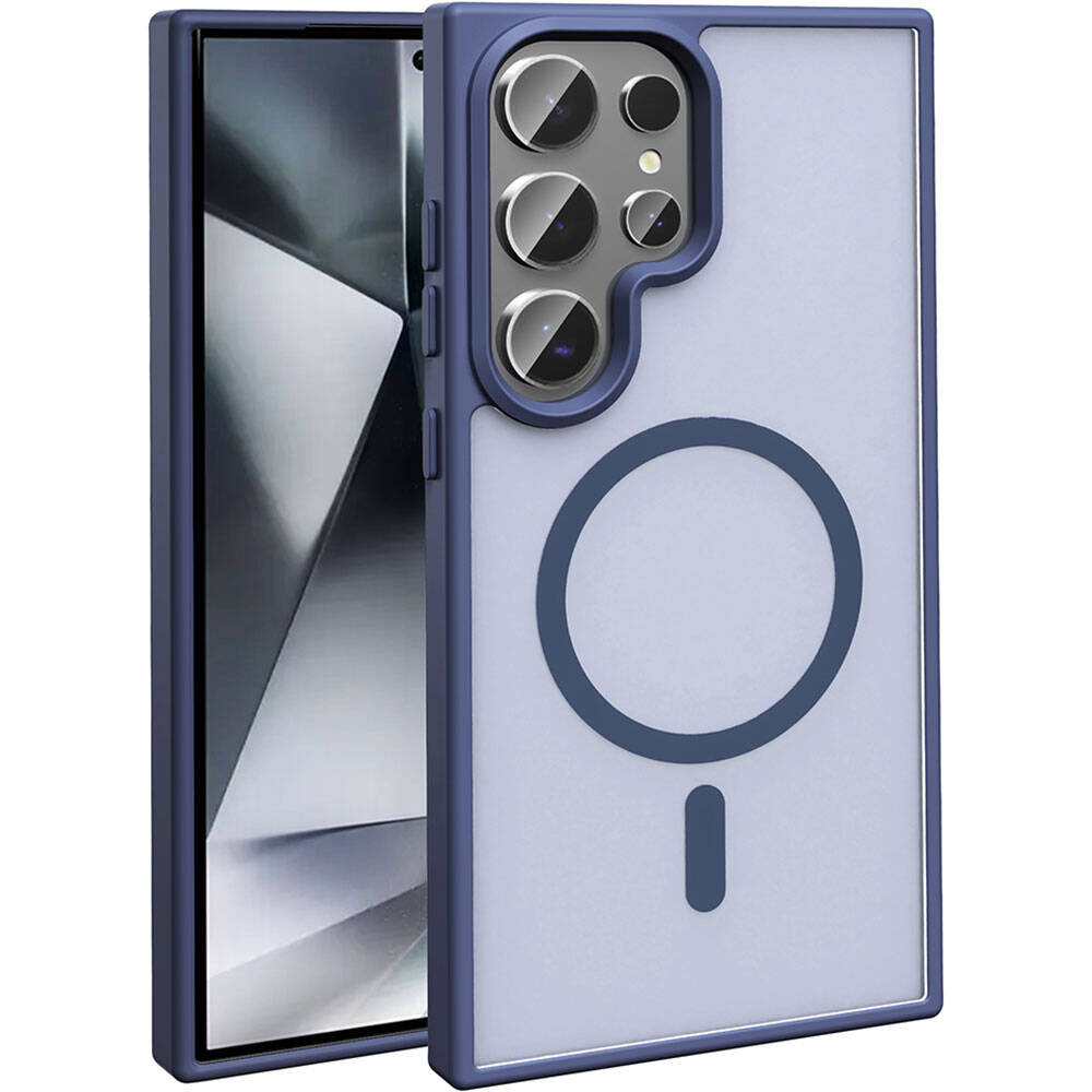 Galaxy S23 Ultra Kılıf M-safe Şarj Özellikli Mat Arka Yüzey Zore Sio Kılıf