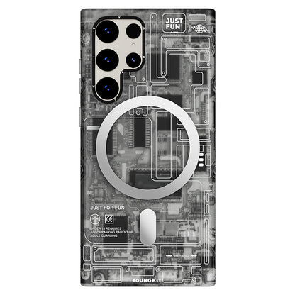 Galaxy S23 Ultra Kılıf M-safe Şarj Özellikli YoungKit Technology Serisi Kılıf