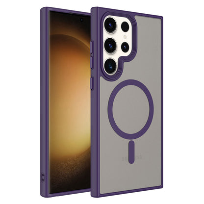 Galaxy S23 Ultra Kılıf Mat Arka Yüzey Wireless Şarj Özellikli Zore Flet M-safe Kılıf