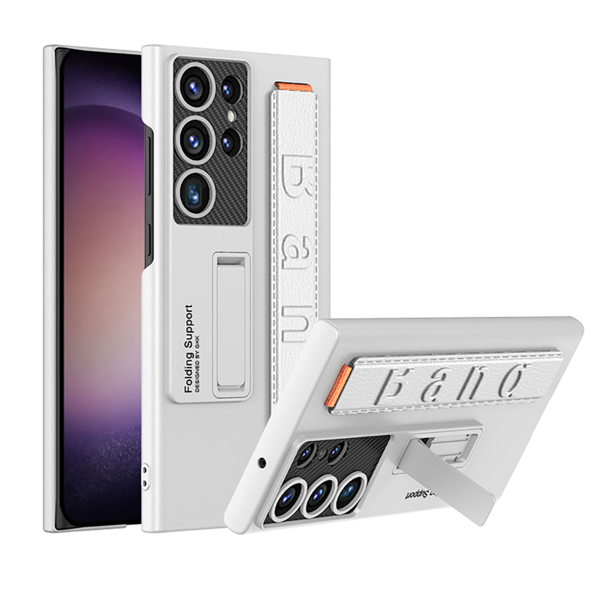 Galaxy S23 Ultra Kılıf Standlı El Tutacaklı Zore Band Kılıf