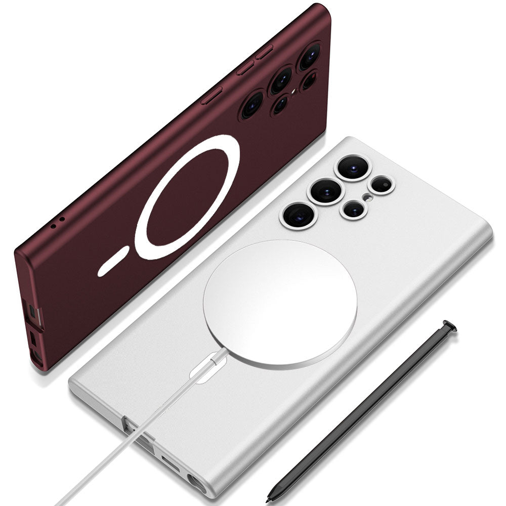 Galaxy S23 Ultra Kılıf Wireless Şarj Özellikli Zore Kıpta M-safe Silikon Kılıf