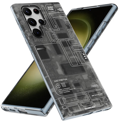 Galaxy S23 Ultra Kılıf YoungKit Technology Serisi Kapak Mavi