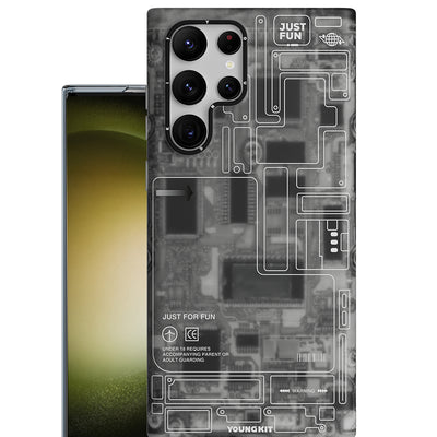 Galaxy S23 Ultra Kılıf YoungKit Technology Serisi Kapak Kırmızı