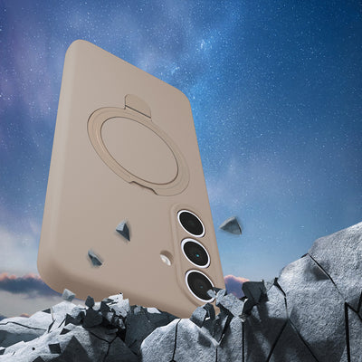 Galaxy S24 FE Kılıf M-safe Şarj Özellikli Standlı Zore Samara Kapak Pembe