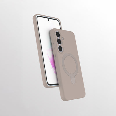 Galaxy S24 FE Kılıf M-safe Şarj Özellikli Standlı Zore Samara Kapak Lila