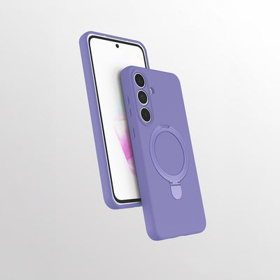 Galaxy S24 FE Kılıf M-safe Şarj Özellikli Standlı Zore Samara Kapak Lila