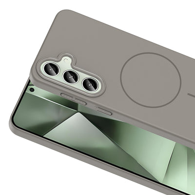 Galaxy S24 FE Kılıf M-safe Şarj Özellikli Zore Ruby Sert Kapak Lacivert
