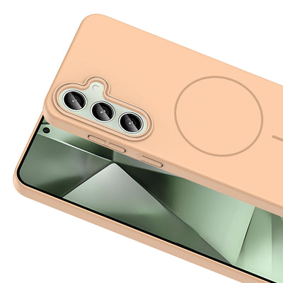 Galaxy S24 FE Kılıf M-safe Şarj Özellikli Zore Ruby Sert Kapak Lacivert