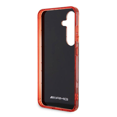 Galaxy S24 Kılıf AMG Orjinal Lisanslı Çift Katmanlı Dörtgen Desenli Kapak Siyah