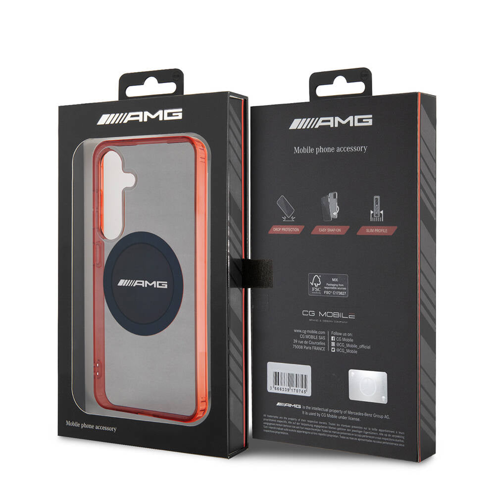 Galaxy S24 Kılıf AMG Orjinal Lisanslı M-safe Şarj Özellikli Transparan Timeless Kılıf